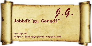 Jobbágy Gergő névjegykártya
