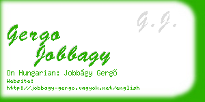 gergo jobbagy business card